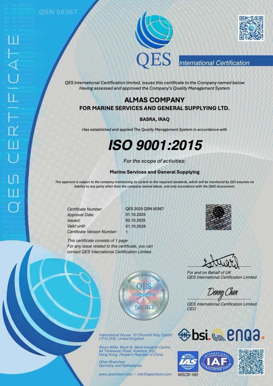 ISO 9001:2015 certificate